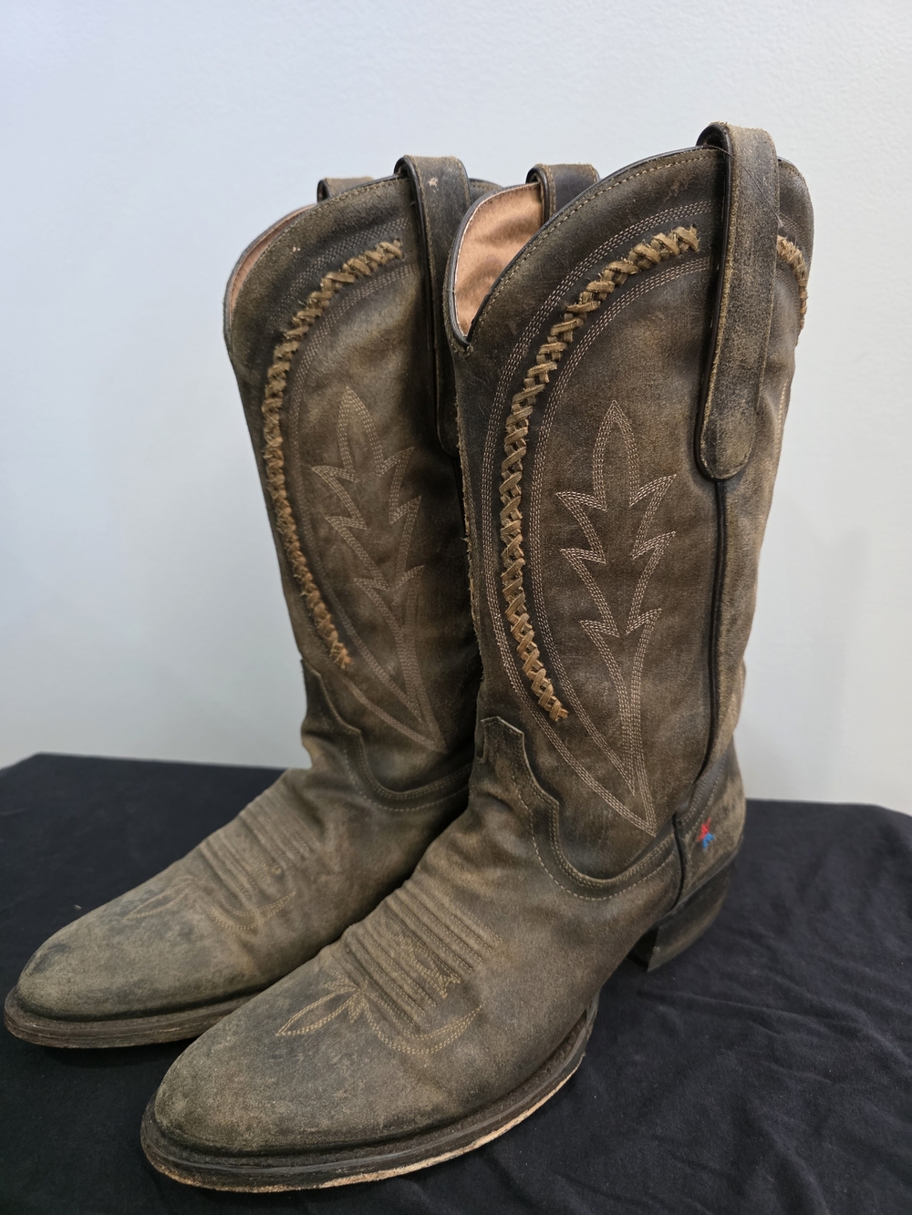 Men's Brown Suede Western Cowboy Boots